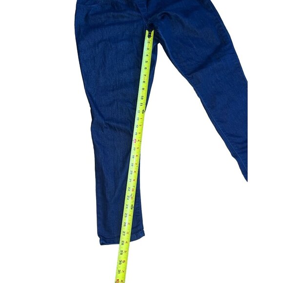 Maternity Over-Belly Skinny Jeans Dark Wash Denim Elastic Waistband Size 8/29R - Picture 5 of 6